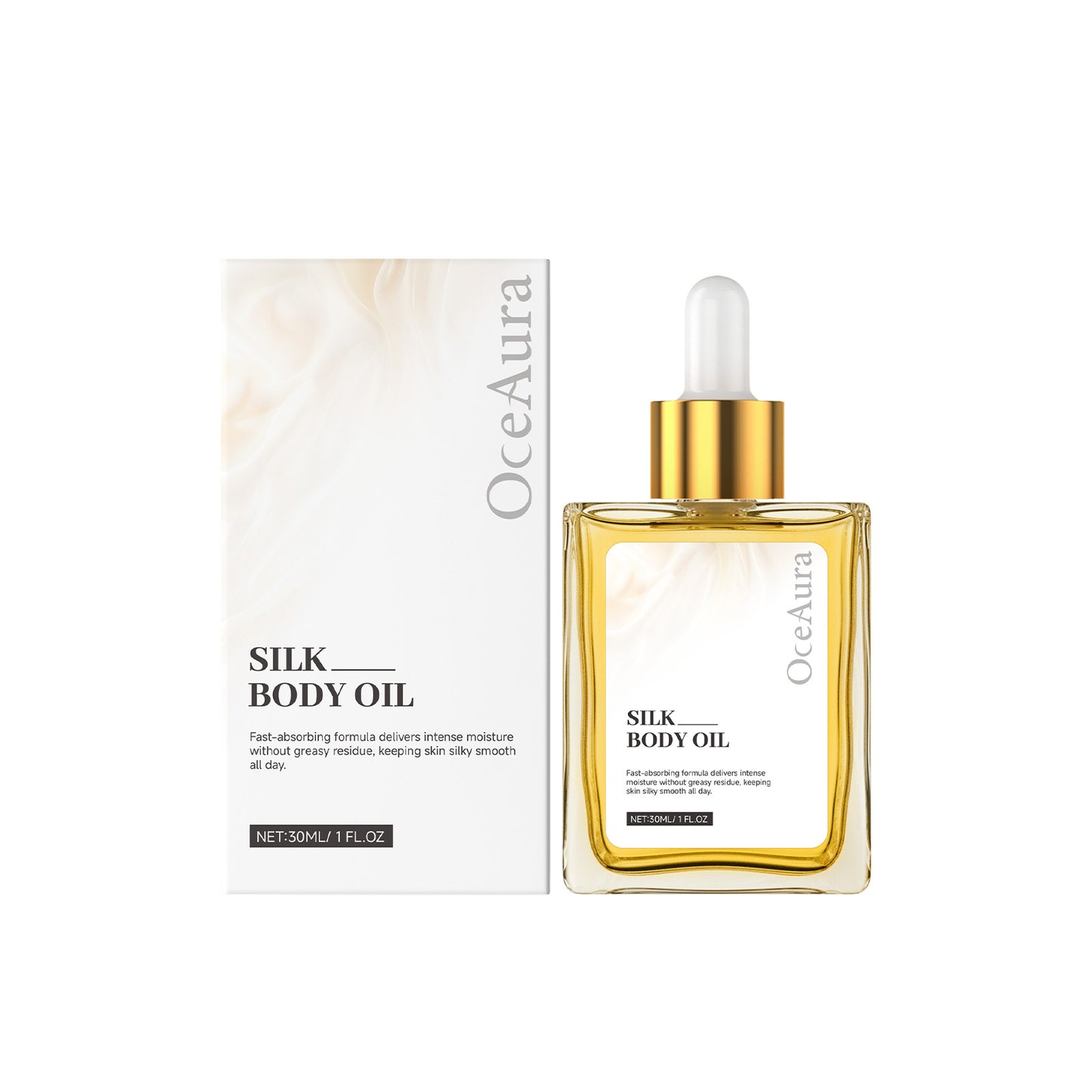 ✨ OceAura Silk Body Oil – Moisturizing & Smoothing Body Oil for Dry Skin, Silky Soft Glow & Non-Greasy After Shower Care 💛