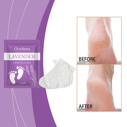 ✨ OceAura Lavender Exfoliating Foot Mask – Moisturizing & Smoothing Foot Care for Dry, Rough Heels & Soft-Looking Feet 🦶💜