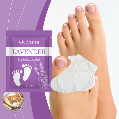 ✨ OceAura Lavender Exfoliating Foot Mask – Moisturizing & Smoothing Foot Care for Dry, Rough Heels & Soft-Looking Feet 🦶💜